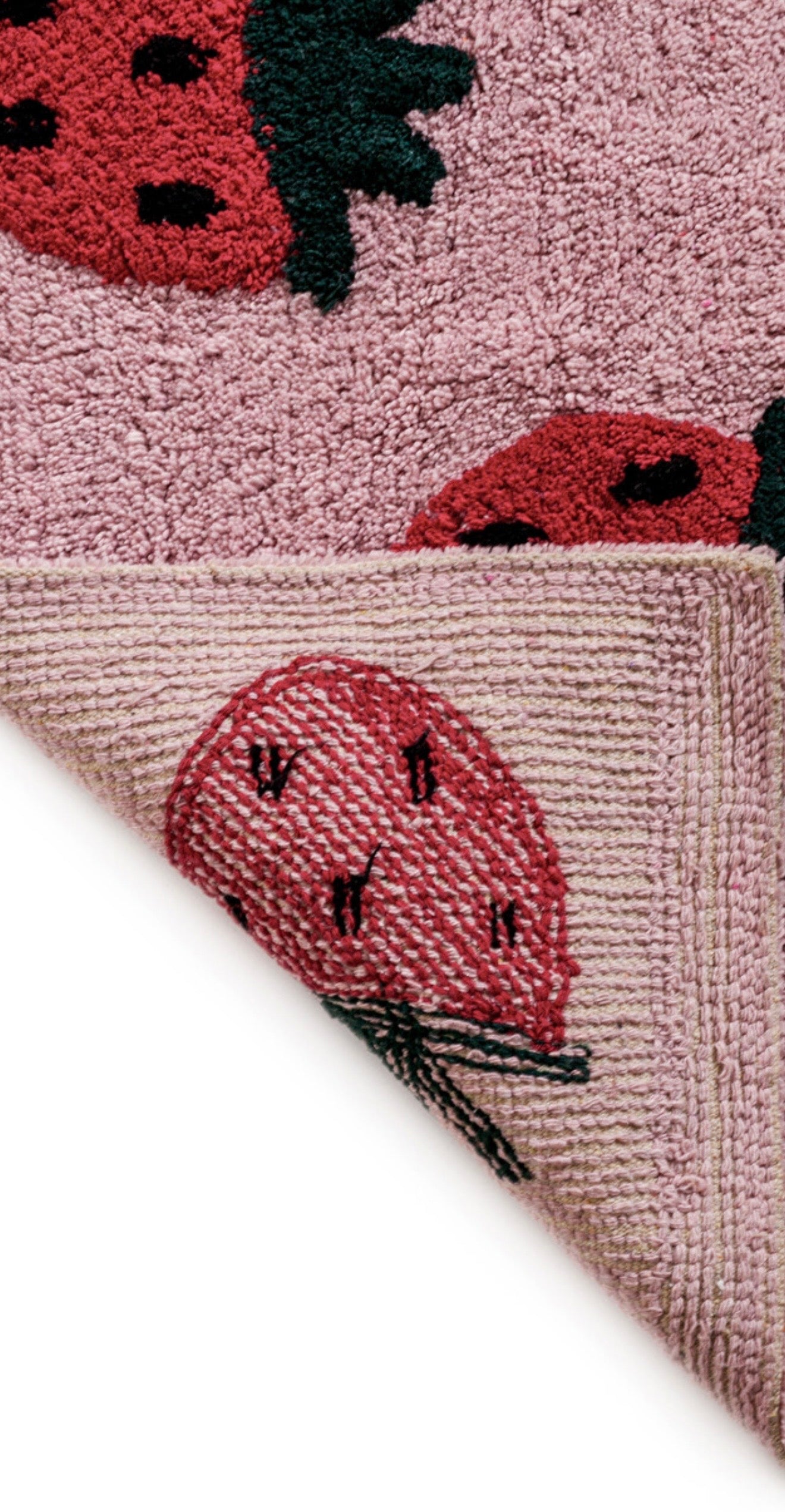 🍓 Strawberry Tufted Bath Mat – 50 × 80 cm
