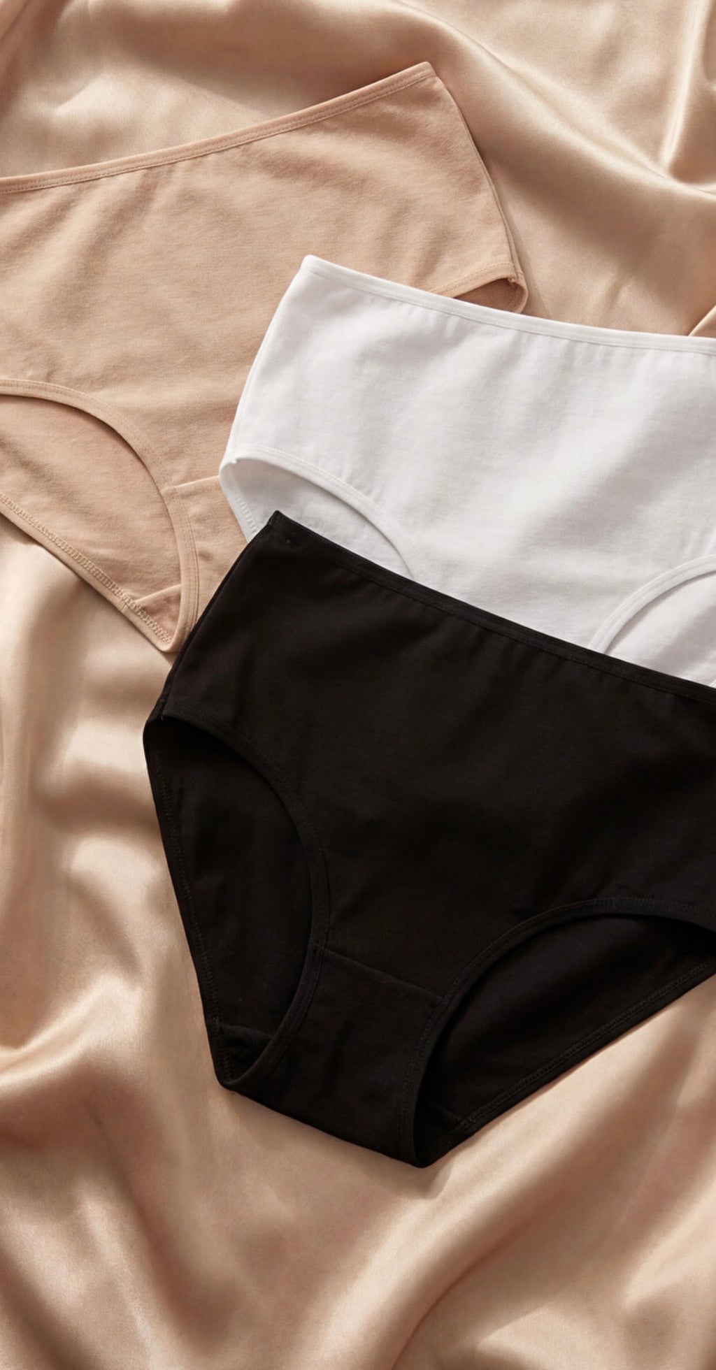Women’s 5-Piece 100% Cotton Essentials Set | 2 Camisoles + 3 Briefs